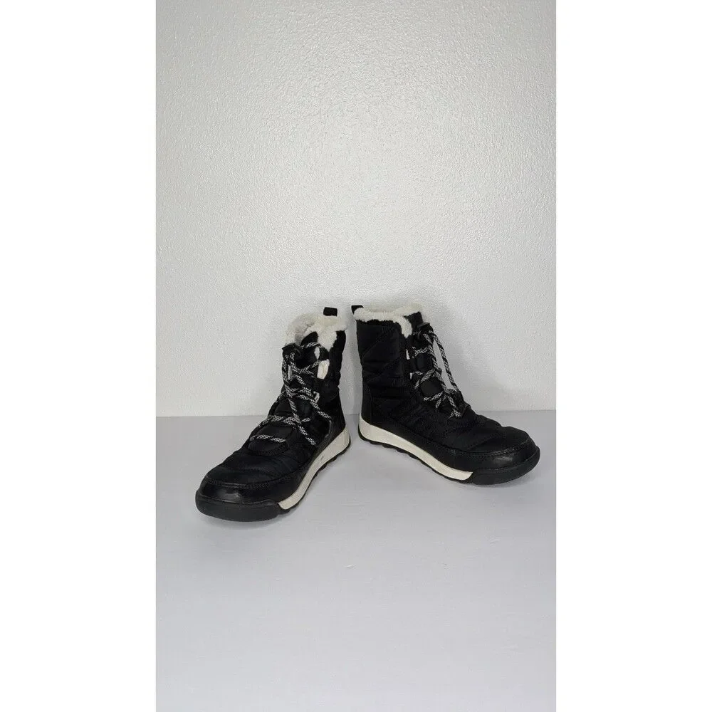 Sorel Youth Whitney II Short Lace Waterproof Boots Kids Size 3 Black